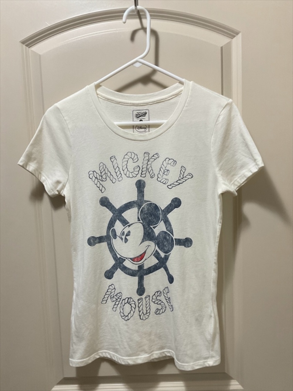Old Navy Collection Disney Mickey Mouse Graphic Tee Size S Cream/Off White